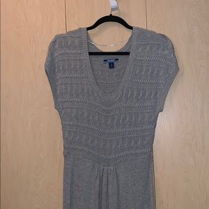 Gray sweater dress